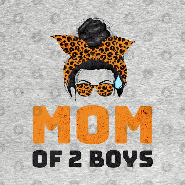 MOM OF 2 BOYS - Leopard Bandana Mom Graphic by Nexa Tee Designs